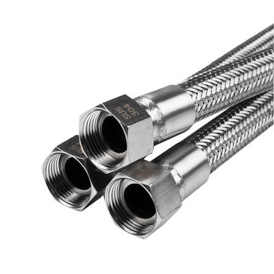 Plastic Lined Stainless Steel Flexible Hose Custom 3-12mm Thickness