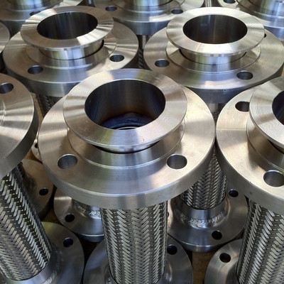Flanged स्टेनलेस स्टील लचीला नली शीतल कनेक्शन नली 3-12 मिमी मोटाई