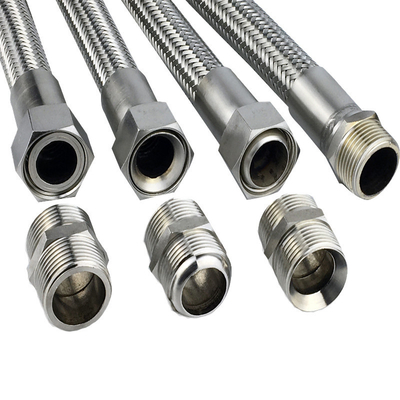 PTFE  धातु स्टेनलेस स्टील लचीली नली शॉक अवशोषित नली